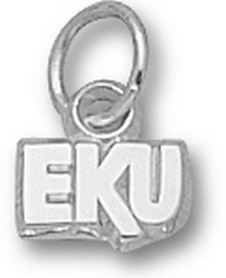 Eastern Kentucky Colonels "EKU" 3/16" Charm - Sterling Silver Jewelry