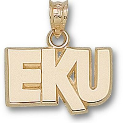 Eastern Kentucky Colonels "EKU" 3/8" Pendant - 14KT Gold Jewelry