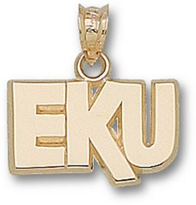 Eastern Kentucky Colonels "EKU" 3/8" Pendant - 14KT Gold Jewelry