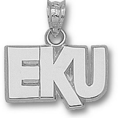 Eastern Kentucky Colonels "EKU" 3/8" Pendant - Sterling Silver Jewelry