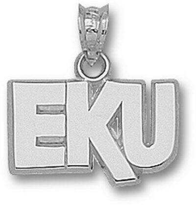 Eastern Kentucky Colonels "EKU" 3/8" Pendant - Sterling Silver Jewelry