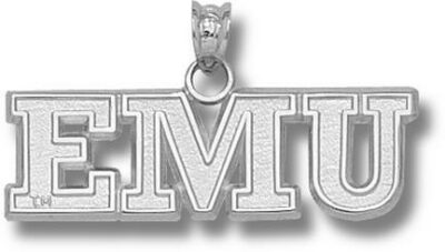 Eastern Michigan Eagles "EMU" 3/8" Pendant - Sterling Silver Jewelry