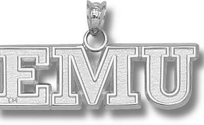 Eastern Michigan Eagles "EMU" 3/8" Pendant - Sterling Silver Jewelry