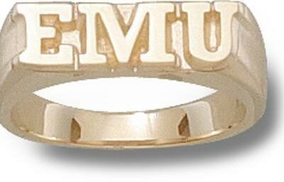 Eastern Michigan Eagles "EMU" Ladies' Ring Size 5 1/2 - 14KT Gold Jewelry