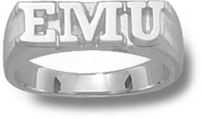 Eastern Michigan Eagles "EMU" Ladies' Ring Size 5 1/2 - Sterling Silver Jewelry