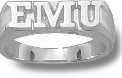 Eastern Michigan Eagles "EMU" Ladies' Ring Size 5 1/2 - Sterling Silver Jewelry