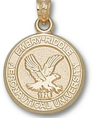 Embry-Riddle Aeronautical Eagles "Seal" Pendant - 14KT Gold Jewelry