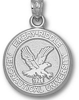 Embry-Riddle Aeronautical Eagles "Seal" Pendant - Sterling Silver Jewelry