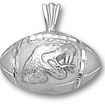 Florida A & M Rattlers "Football with Rattler Head" Pendant - Sterling Silver Jewelry