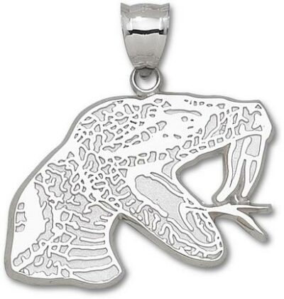 Florida A & M Rattlers Giant 1 3/4" W x 1 1/4" H "Rattler Head" Pendant - Sterling Silver Jewelry