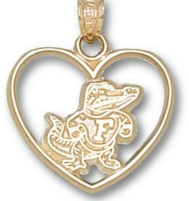 Florida Gators "Classic Albert" Heart Pendant - 14KT Gold Jewelry