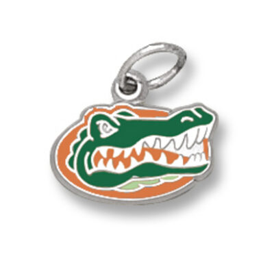 Florida Gators Enamel "Gator Head" 5/16" Charm - Sterling Silver Jewelry