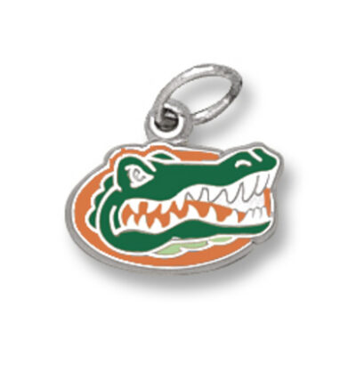 Florida Gators Enamel "Gator Head" 5/16" Charm - Sterling Silver Jewelry