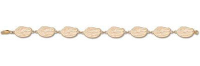 Florida Gators "Gator Head" 3/8" 7" Bracelet - 14KT Gold Jewelry