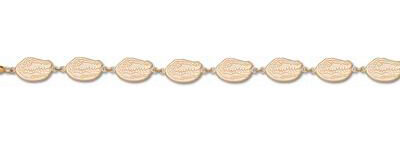 Florida Gators "Gator Head" 3/8" 7" Bracelet - 14KT Gold Jewelry