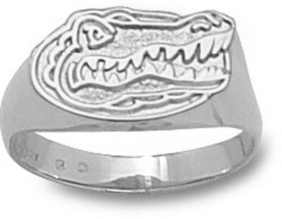 Florida Gators "Gator Head" Ladies' Ring Size 6 1/2 - Sterling Silver Jewelry