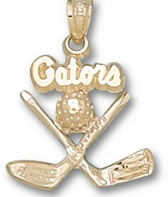 Florida Gators "Gators Golf Clubs" Pendant - 10KT Gold Jewelry