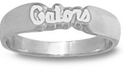 Florida Gators "Gators" Ladies' Ring Size 7 1/4 - Sterling Silver Jewelry