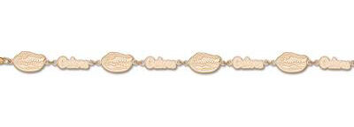 Florida Gators "Gators and Gator Head" 7" Bracelet - 10KT Gold Jewelry