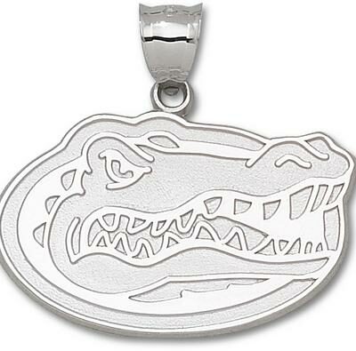 Florida Gators Giant 1 7/8" W x 1 1/4" H "Gator Head" Pendant - 14KT Gold Jewelry