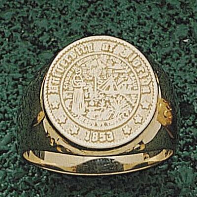 Florida Gators "Seal" Men's Ring Size 10 1/2 - 10KT Gold Jewelry