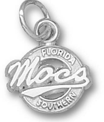 Florida Southern College Moccasins "Mocs Logo" 1/4" Charm - Sterling Silver Jewelry