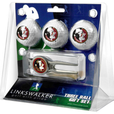 Florida State Seminoles 3 Ball Golf Gift Pack with Kool Tool