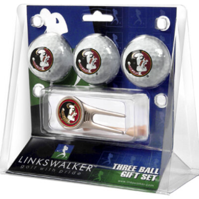 Florida State Seminoles 3 Golf Ball Gift Pack with Cap Tool