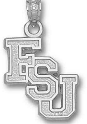 Florida State Seminoles Cascaded "FSU" Pendant - Sterling Silver Jewelry