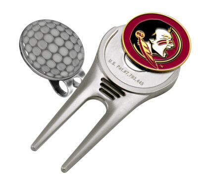 Florida State Seminoles Divot Tool Hat Clip with Golf Ball Marker (Set of 2)