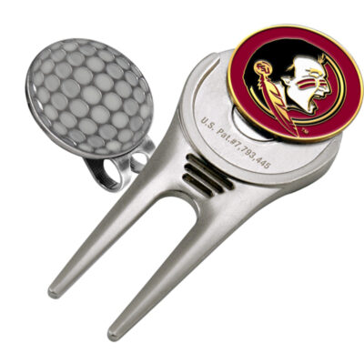 Florida State Seminoles Divot Tool Hat Clip with Golf Ball Marker (Set of 2)