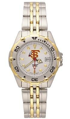 Florida State Seminoles "FS with Feather" All Star Watch with Stainless Steel Band - Women's