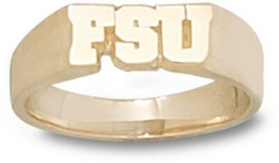 Florida State Seminoles "FSU" 5/16" Ladies' Ring Size 6 3/4 - 14KT Gold Jewelry