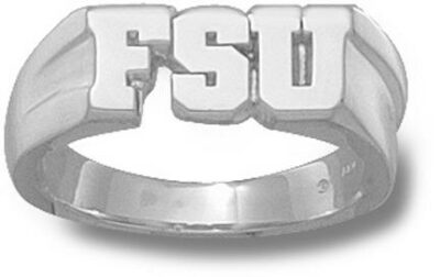 Florida State Seminoles "FSU" 5/16" Men's Ring Size 11 - Sterling Silver Jewelry