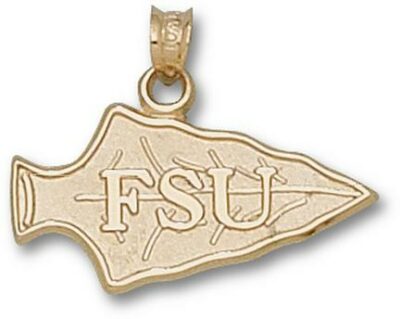 Florida State Seminoles "FSU Spearhead" Pendant - 14KT Gold Jewelry