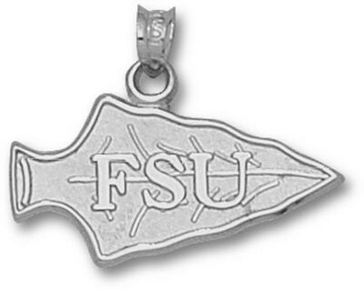 Florida State Seminoles "FSU Spearhead" Pendant - Sterling Silver Jewelry