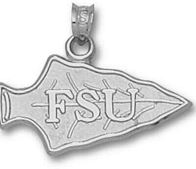 Florida State Seminoles "FSU Spearhead" Pendant - Sterling Silver Jewelry