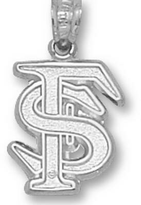 Florida State Seminoles Interlocked "FS" 1/2" Pendant - Sterling Silver Jewelry