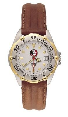 Florida State Seminoles "Seminole" All Star Watch with Leather Band - Women's