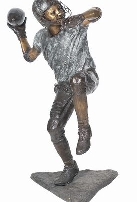 "Football Quarterback" Bronze Garden Statue - Approx. 47" High