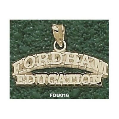 Fordham Rams Arched "Fordham Education" Pendant - 10KT Gold Jewelry