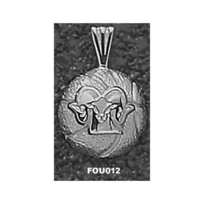 Fordham Rams "Ram Basketball" Pendant - Sterling Silver Jewelry