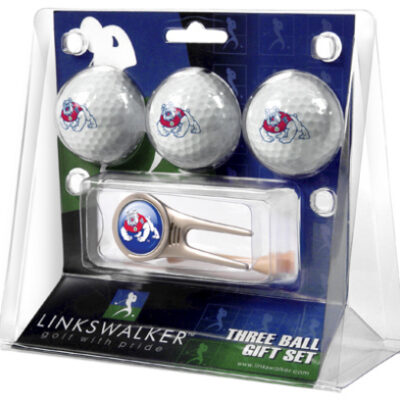 Fresno State Bulldogs 3 Golf Ball Gift Pack with Cap Tool