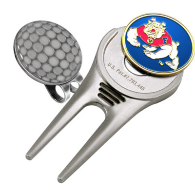 Fresno State Bulldogs Divot Tool Hat Clip with Golf Ball Marker (Set of 2)