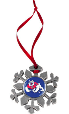 Fresno State Bulldogs Snowflake Ornament (Set of 2)