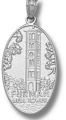 Furman Paladins "Bell Tower" Pendant - Sterling Silver Jewelry