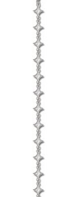 Furman Paladins "F and Diamond" 3/8" 7 1/2" Bracelet - Sterling Silver Jewelry