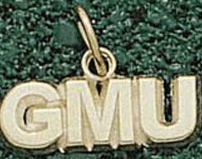 George Mason Patriots "GMU" 3/16" Charm - 14KT Gold Jewelry