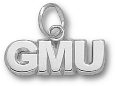 George Mason Patriots "GMU" 3/16" Charm - Sterling Silver Jewelry