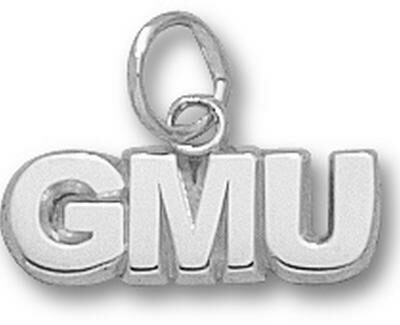 George Mason Patriots "GMU" 3/16" Charm - Sterling Silver Jewelry